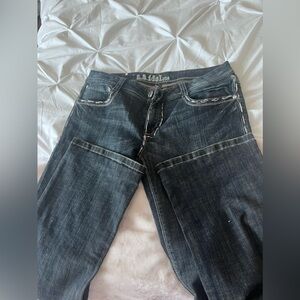 Vintage low rise bedazzled jeans